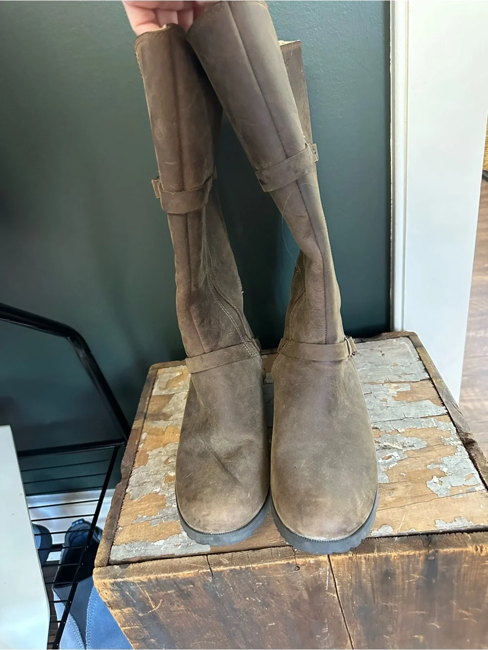 Teva Women's Tall Brown Suede Riding Boots